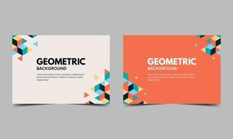 Abstract geometric background template vector