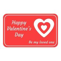 Greeting Card for Valentines Day. Vector Illustration isolated on white background.