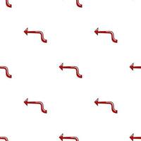 Seamless pattern with red devil tails isolated on white background. Cartoon style. Vector illustration.