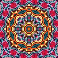 Colorful Mandala Flowers Pattern Boho Symmetrical 1098 photo