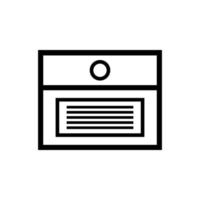 Box for documents. Outline simple icon. File protection, data security, safe confidential information. Vector illustration for design, web, app, infographic.