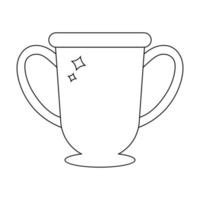 Vector winner trophy cup icon. Line style award isolated on white background. Clean and modern vector illustration for design, web.