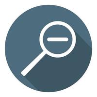 Magnifier Decrease Zoom Icon. Flat Style. Vector illustration for Your Design, Web.
