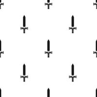 Seamless pattern with simple sword icons. Vector illustration for design, web, wrapping paper, fabric, wallpaper