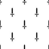 Seamless pattern with simple sword icons. Vector illustration for design, web, wrapping paper, fabric, wallpaper