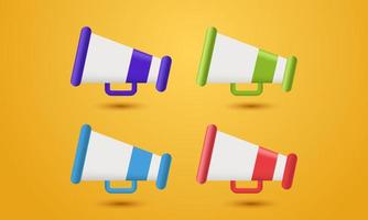 unique realistic electronic megaphone elegant minimalist 3d design isolated on vector