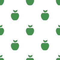 Seamless pattern with green apple icon. Green ecological sign. Protect planet. Vector illustration for design, web, wrapping paper, fabric, wallpaper