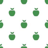 Seamless pattern with green apple icon. Green ecological sign. Protect planet. Vector illustration for design, web, wrapping paper, fabric, wallpaper