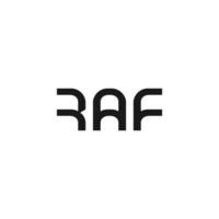 diseño de logotipo de monograma de letra raf vector