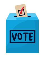 vote box with paper vector