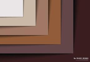 diseño de color de tono tierra marrón abstracto de fondo de ilustraciones de patrón de corte de papel. ilustración vectorial eps10 vector