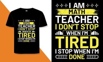 Teacher typography t shirt design vector