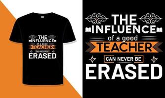 Teacher typography t shirt design vector