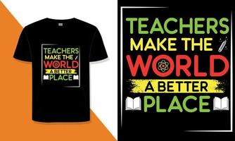 Teacher typography t shirt design vector