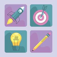 Creativity icon set vector