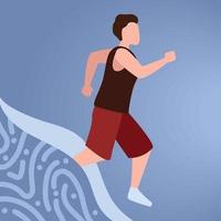 Boy running design vector