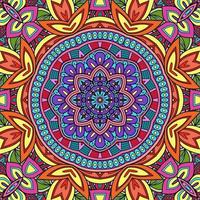 Colorful Mandala Flowers Pattern Boho Symmetrical 175 photo