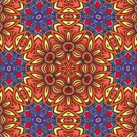 Colorful Mandala Flowers Pattern Boho Symmetrical 613 photo