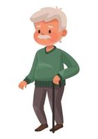 grandfather with mustache vector