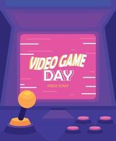 letras del día del videojuego vector