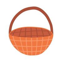 Wicker backet icon. Flat illustration of wicker backet vector icon for web design