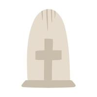 Halloween Element and Object for Design Projects. Tombstone for Halloween. Ancient RIP. vector