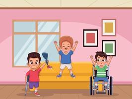 disabled kids design vector