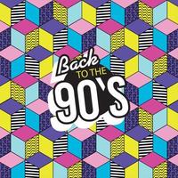 nineties nostalgia background vector