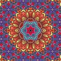 colorido mandala flores patrón boho simétrico 614 foto