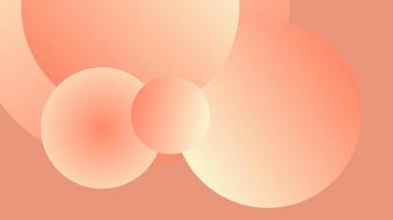 fondo degradado geométrico de forma de círculo de color coral calmante. calmante tema de color coral. diseño de fondo de presentación. foto