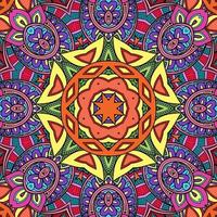 Colorful Mandala Flowers Pattern Boho Symmetrical 183 photo