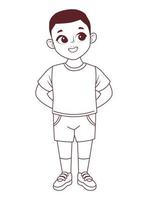 little boy standing vector