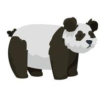 lindo oso panda animal niño vector