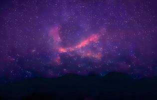 night landscape mountain and milkyway galaxy background , long exposure , low light photo