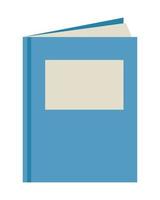 libro de texto azul cerrado vector
