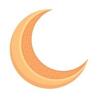 golden crescent moon vector