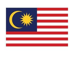 malaysia flag emblem vector