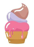 helado dulce vector