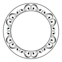 monochrome vintage circular border vector