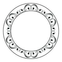 monochrome vintage circular border vector