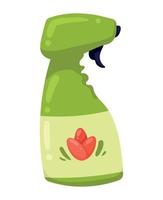 flower fertilizer splash bottle vector