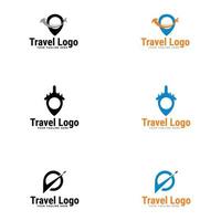 Travel point logo design template. travel agency and tour guide vector