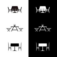 Table and chairs. Trendy flat dinner table icon from furniture and household collection. Vector illustration can be used for web and mobile graphic design