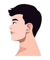 young caucasian man character vector