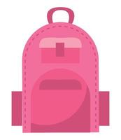 pink schoolbag supply vector