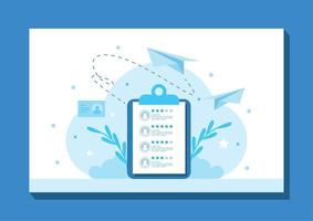 recruitment process with checklist vector