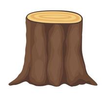 Tree stump roots felled cut trunk drawing i Vector Image