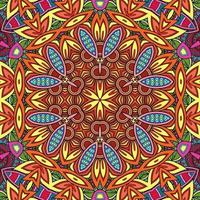 colorido mandala flores patrón boho simétrico 527 foto