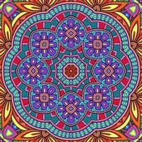 colorido mandala flores patrón boho simétrico 232 foto