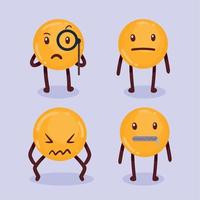 varios iconos de personajes emojis vector